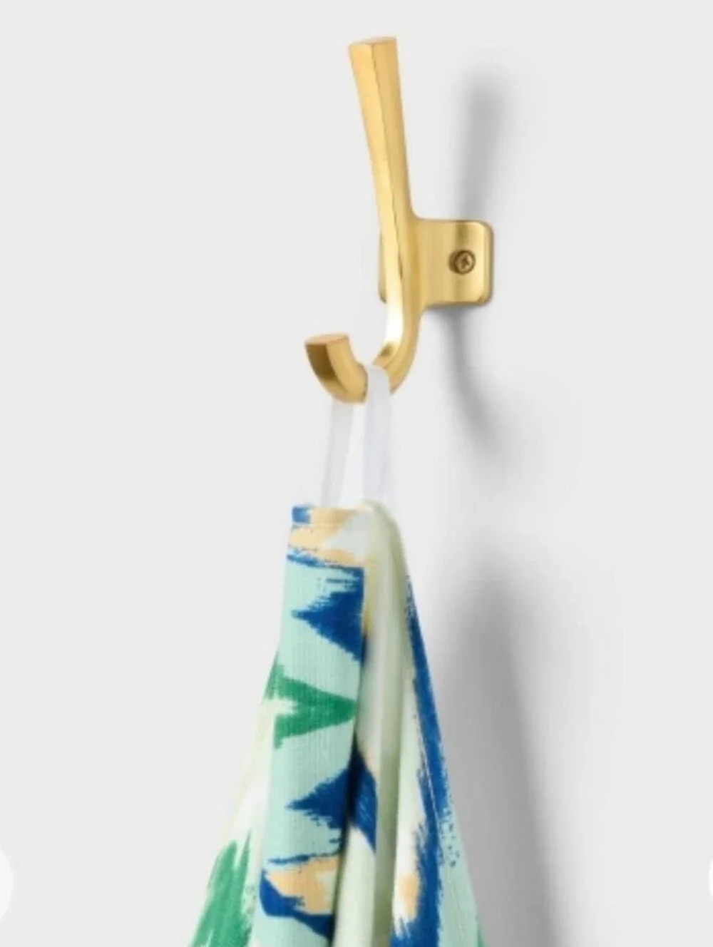 NWT! Threshold Ikat geen blue oversized Jumbo Beach Towel fringe trim